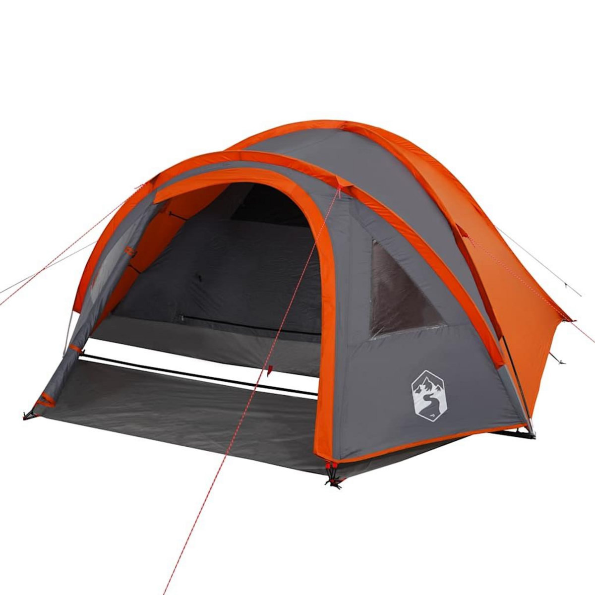 VIDAXL Tente de camping a dome 4 personnes orange impermeable