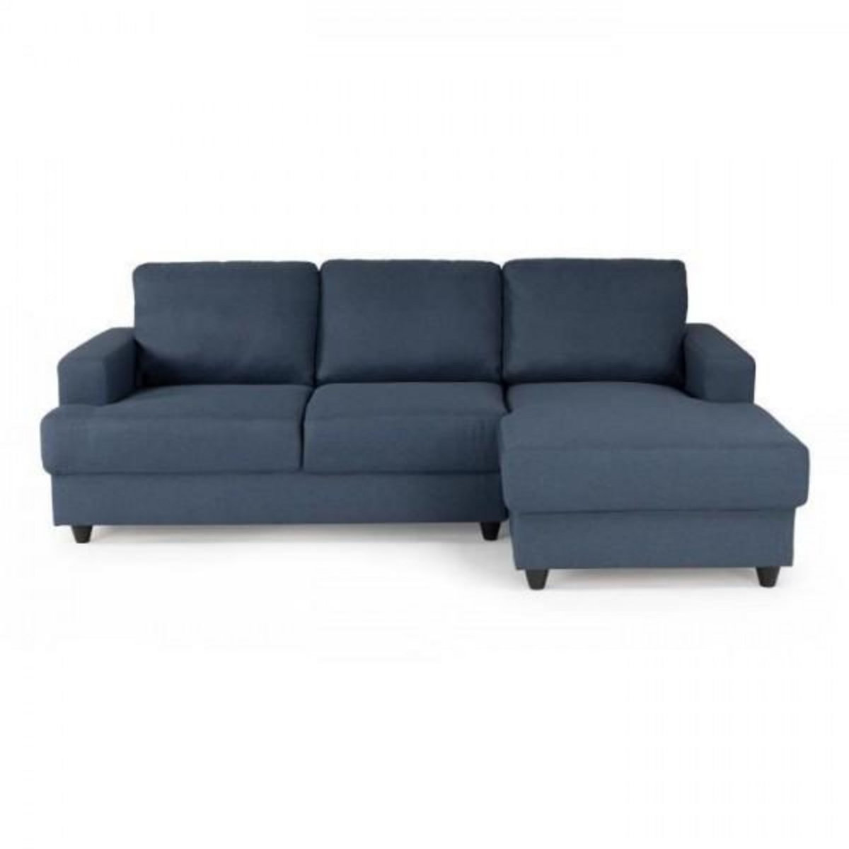 MARKET24 Canapé d'angle droit 4 places - Tissu bleu - Contemporain - L 215 x P 140 H 86 cm - PAUL