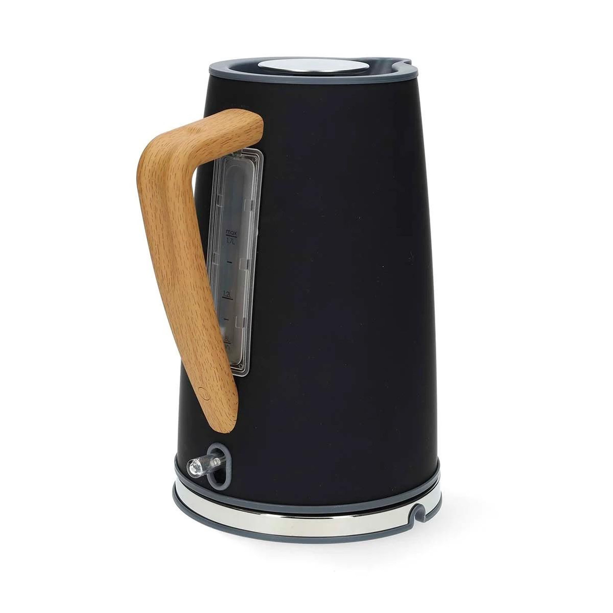 Voir la diapositive 2 : GASTRONOMA Bouilloire Électrique Vintage Noire 1,7L 2200 W Noire Poignée Effet Bois Socle 360 Degrés Strix Gastronoma