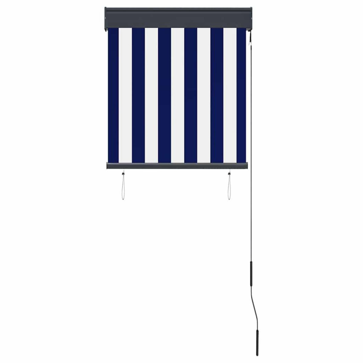 VIDAXL Store roulant d'exterieur 60x250 cm Bleu et blanc
