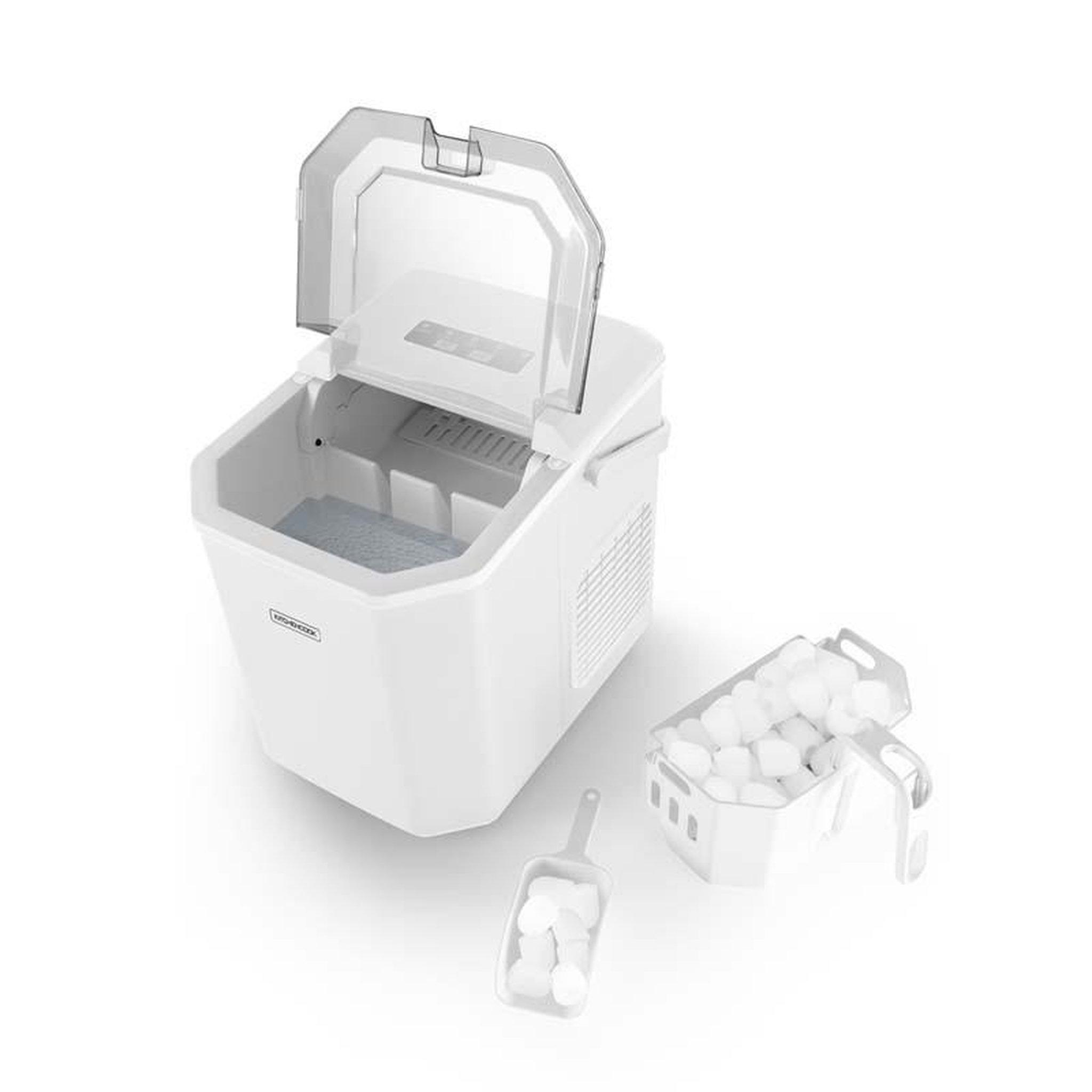 Voir la diapositive 2 : KITCHENCOOK Machine à glaçons blanche cubeo white de la marque kitchencook