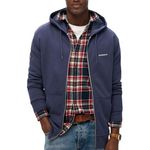 SUPERDRY Sweat Zippé  Homme Superdry Plain Hood. Coloris disponibles : Bleu