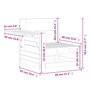 Voir la diapositive 6 : VIDAXL Canape de jardin accoudoir avec table d'appoint bois massif pin
