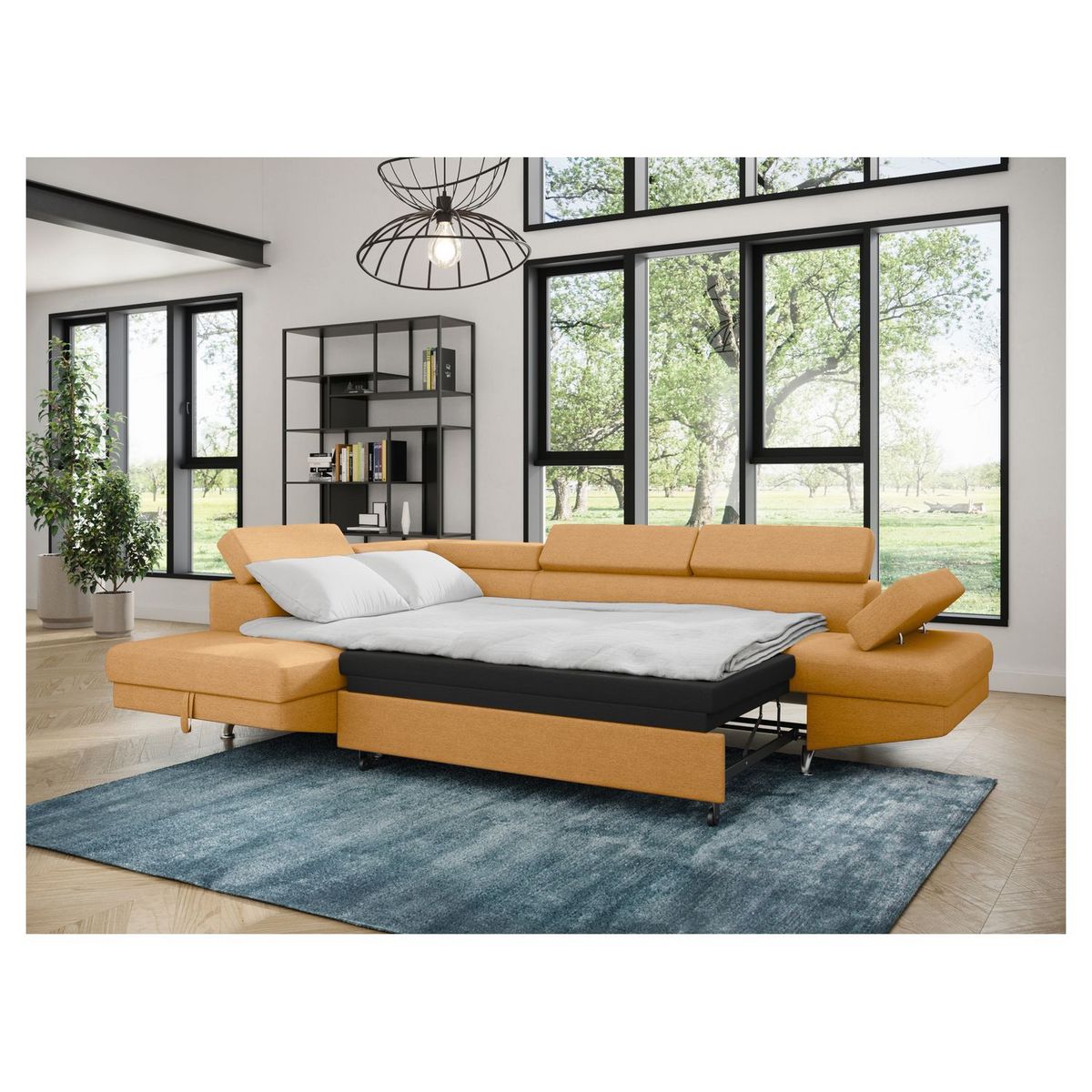 Canapé d'angle gauche convertible 4 à 5 places CHICAGO