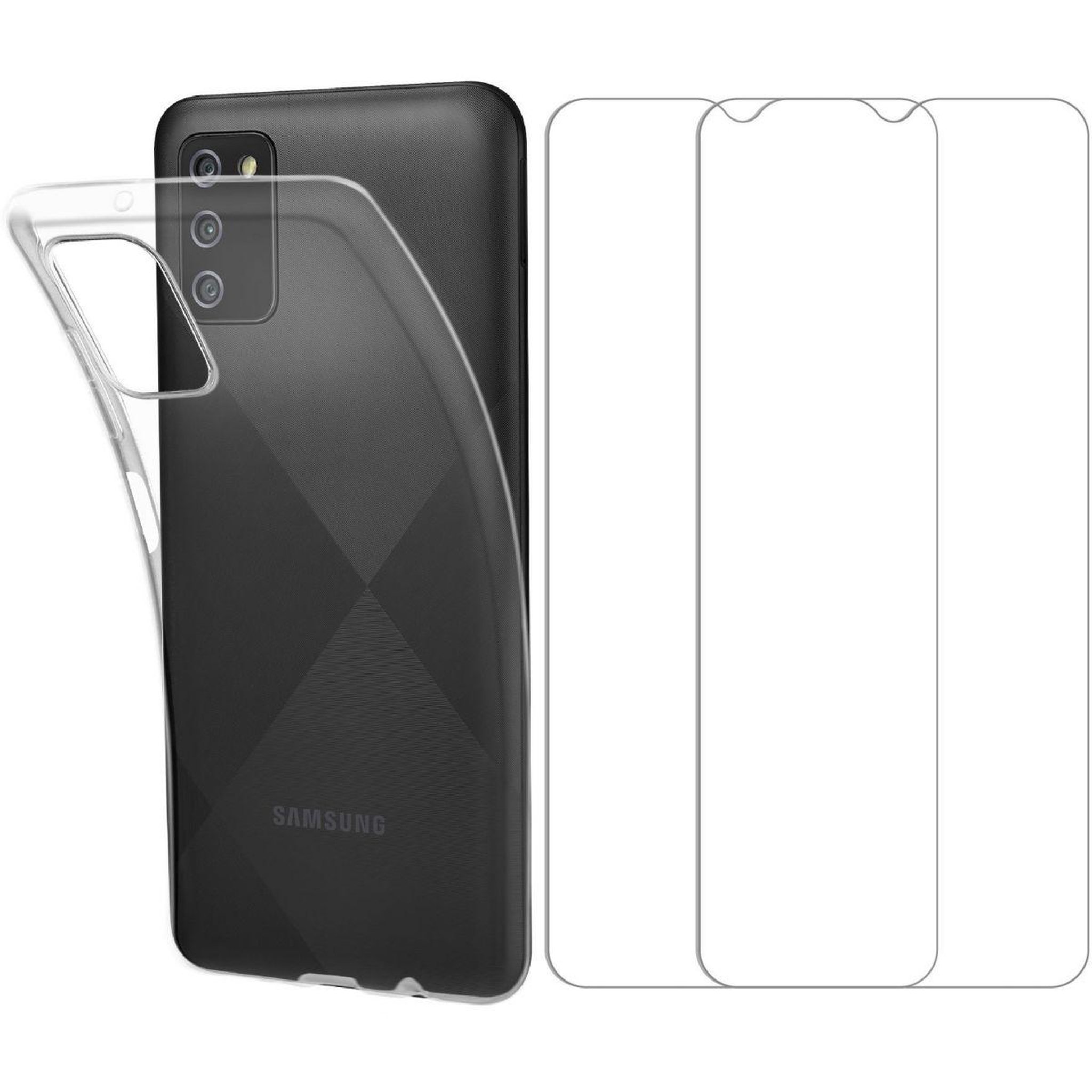ESSENTIEL B Pack samsung a03s coque + verre trempé x2