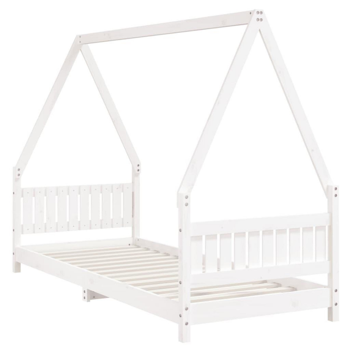 VIDAXL Cadre de lit pour enfants blanc 80x200 cm bois de pin massif
