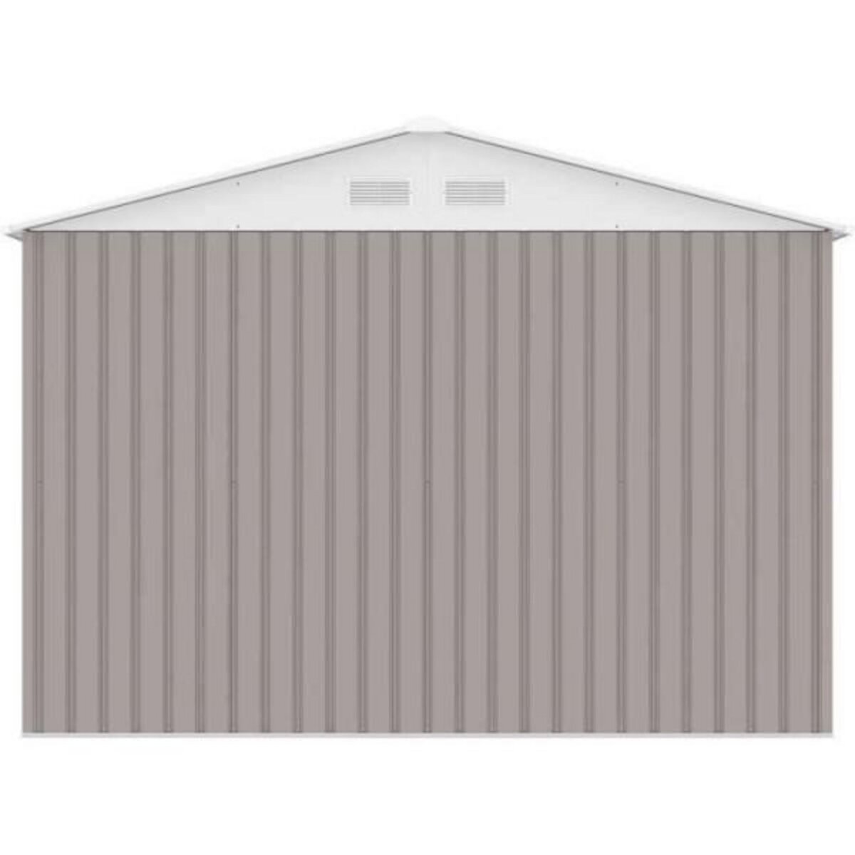 MARKET24 MERCURE Abri de jardin en métal 7,06 m² - 277 x 255 x 202 cm - Kit d'ancrage inclus, 2 portes coulissantes - Taupe