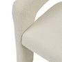 Voir la diapositive 2 : ATMOSPHERA Fauteuil à dîner en bouclette AMOS - Blanc
