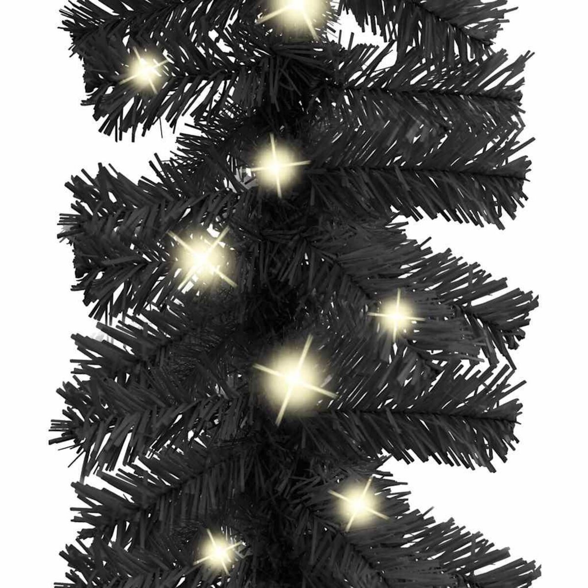 VIDAXL Guirlande de Noël avec lumieres LED 20 m Noir
