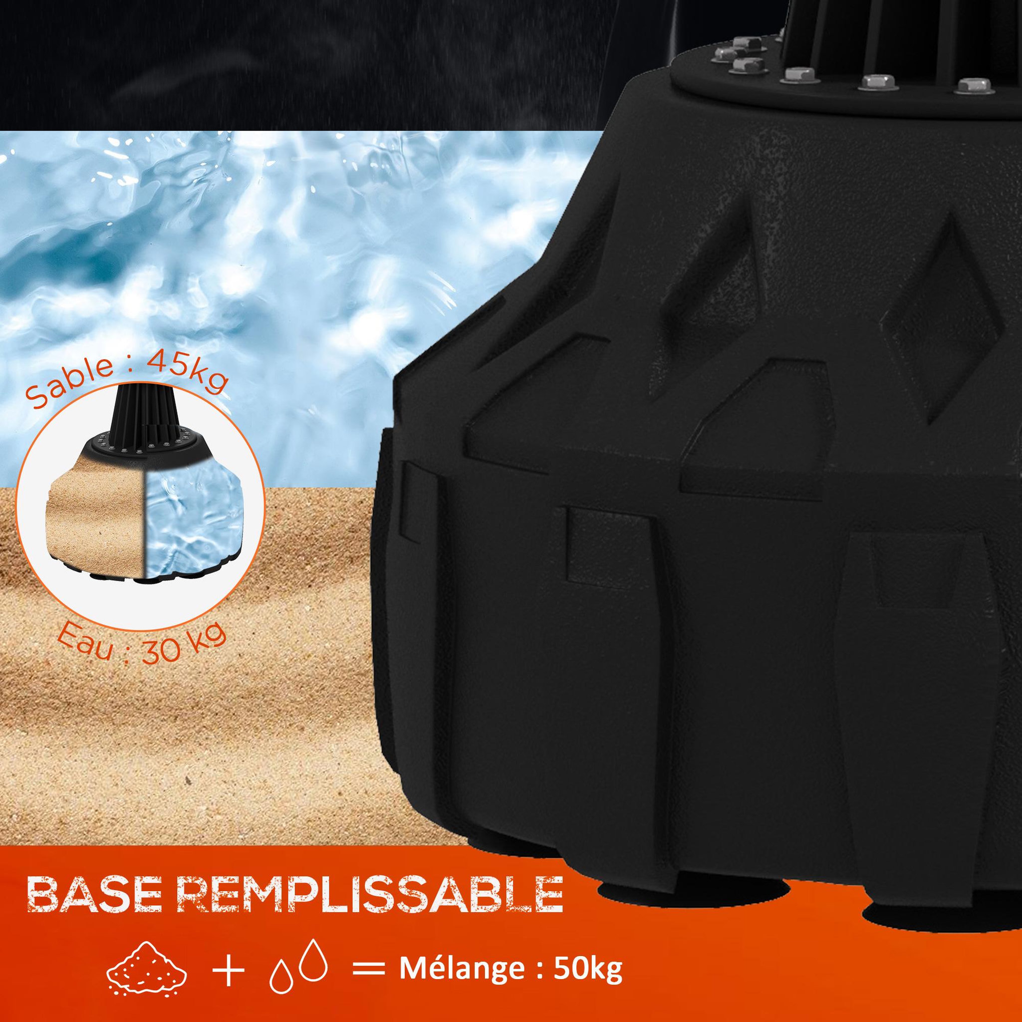 Voir la diapositive 6 : HOMCOM Sac de frappe boxe sur pied punching ball autoportant cible de touche réglable ventouses antidérapantes noir