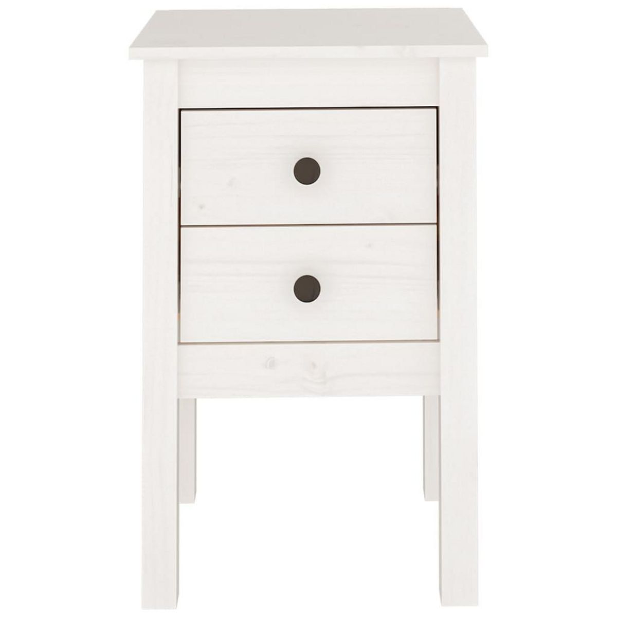 VIDAXL Table de chevet Blanc 40x35x61,5 cm Bois de pin massif