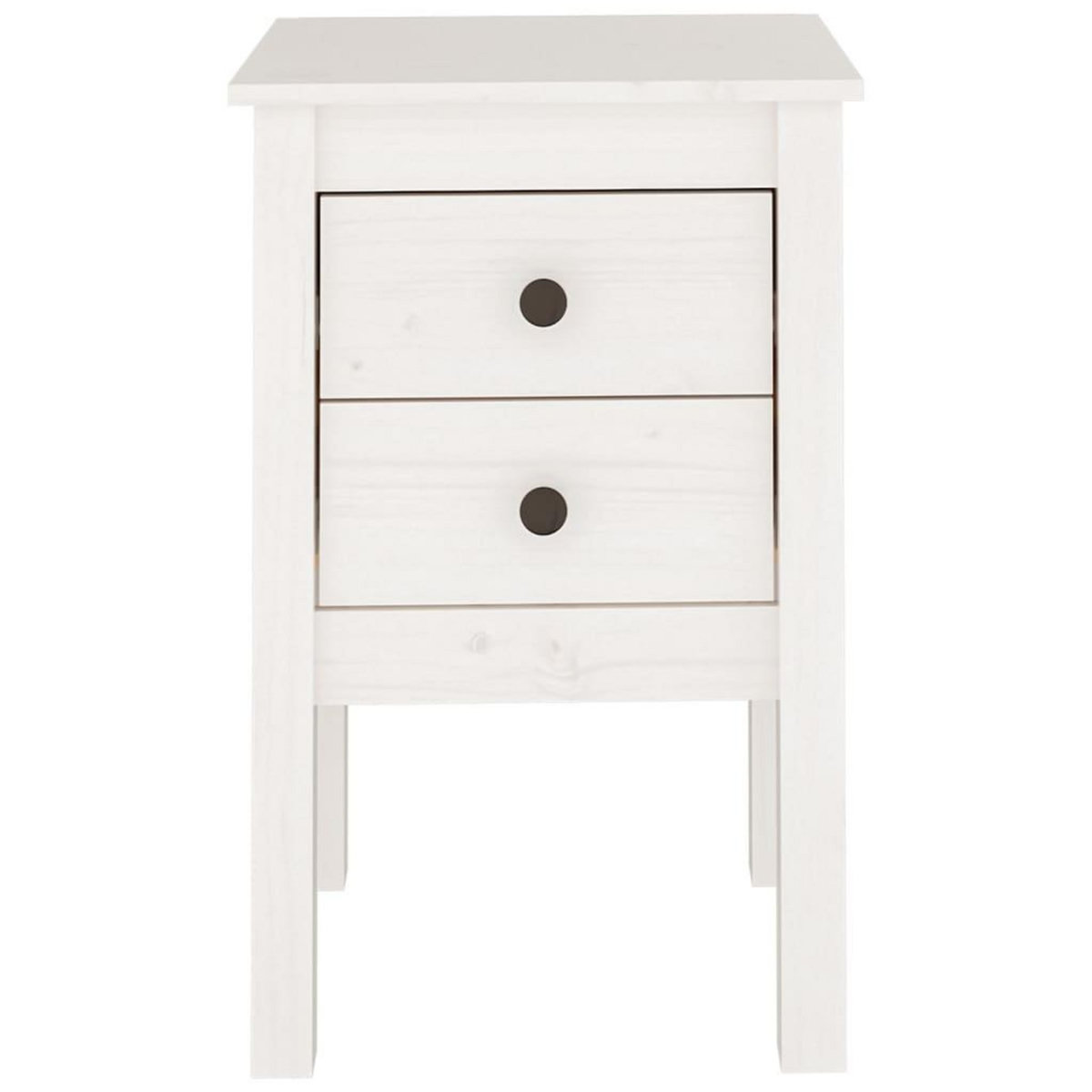 VIDAXL Table de chevet Blanc 40x35x61,5 cm Bois de pin massif