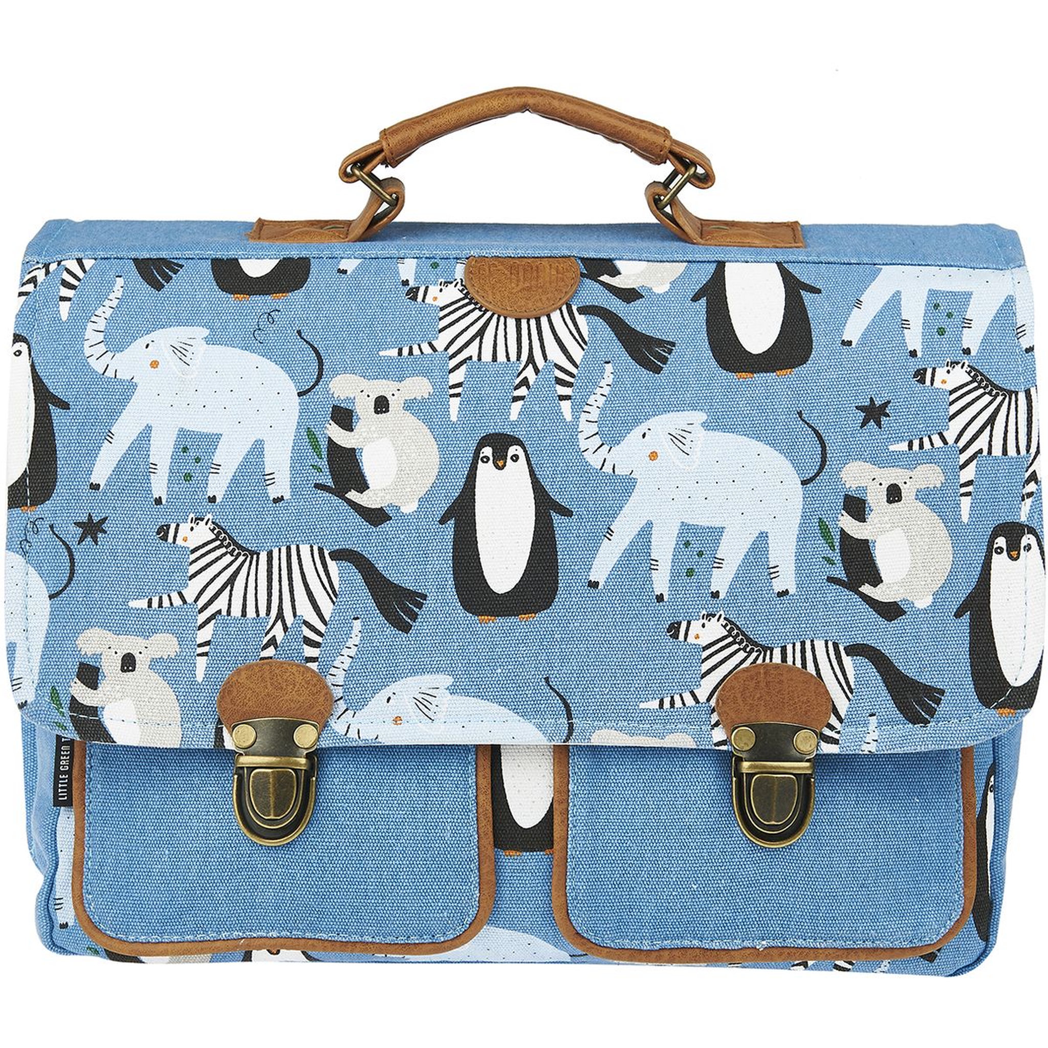 Voir la diapositive 1 : Cartable 36 cm CP/CE1/CE2 bleu EC-OOOH! ANIMALS CARTON