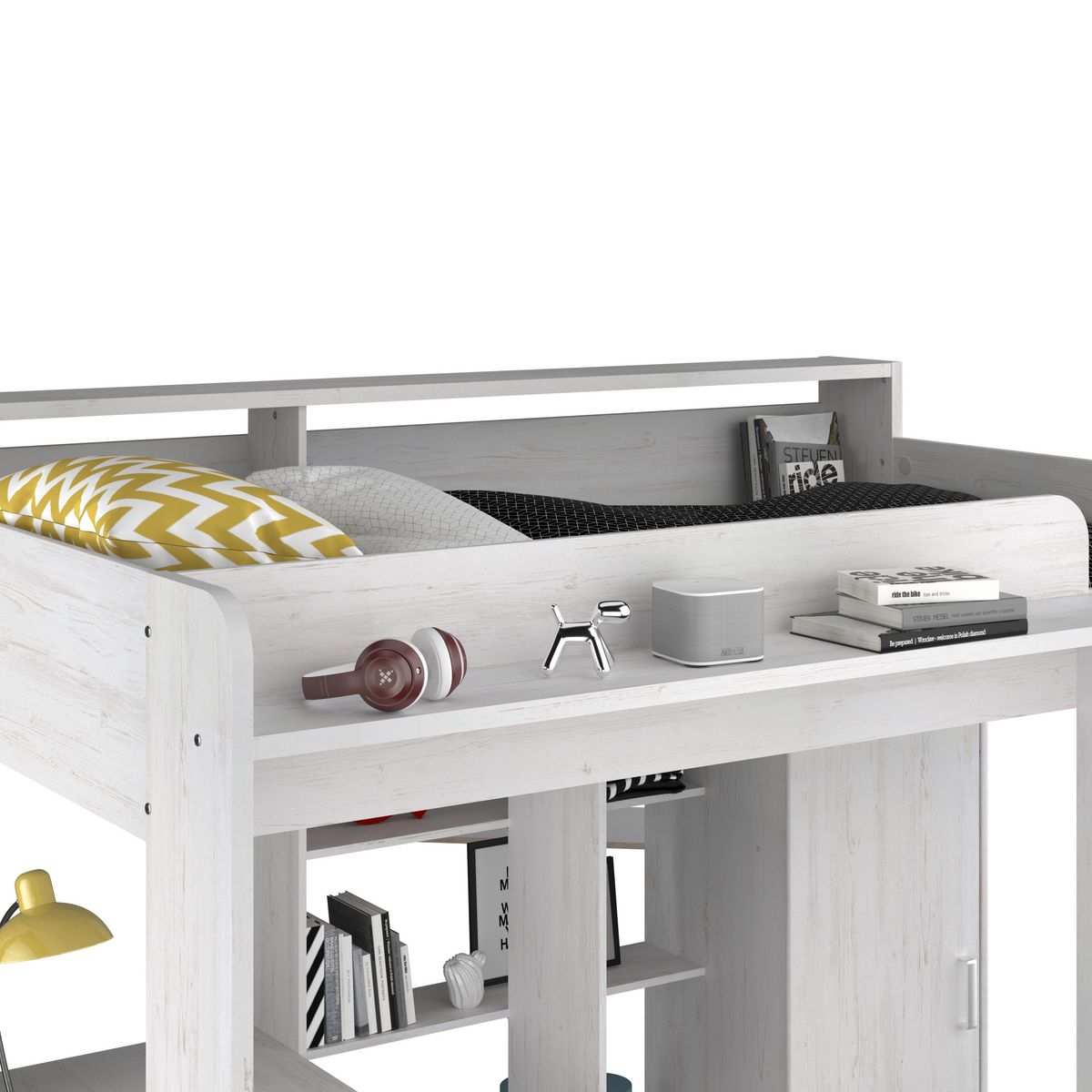 Lit enfant mezzanine couchage 90x200cm GIANT