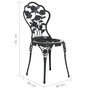 Voir la diapositive 6 : VIDAXL Chaises de bistro lot de 2 Aluminium coule Noir
