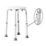 Voir la diapositive 5 : HOMCOM Tabouret de douche réglable en hauteur siège de douche ergonomique pieds antidérapants charge max. 136 Kg alu HDPE blanc
