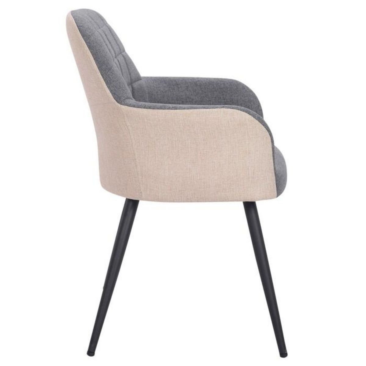 Paris Prix Lot de 2 Fauteuils Design  Singolo  81cm Beige & Gris