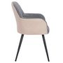 Voir la diapositive 4 : Paris Prix Lot de 2 Fauteuils Design  Singolo  81cm Beige & Gris