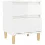 VIDAXL Table de chevet Blanc brillant 40x35x50 cm