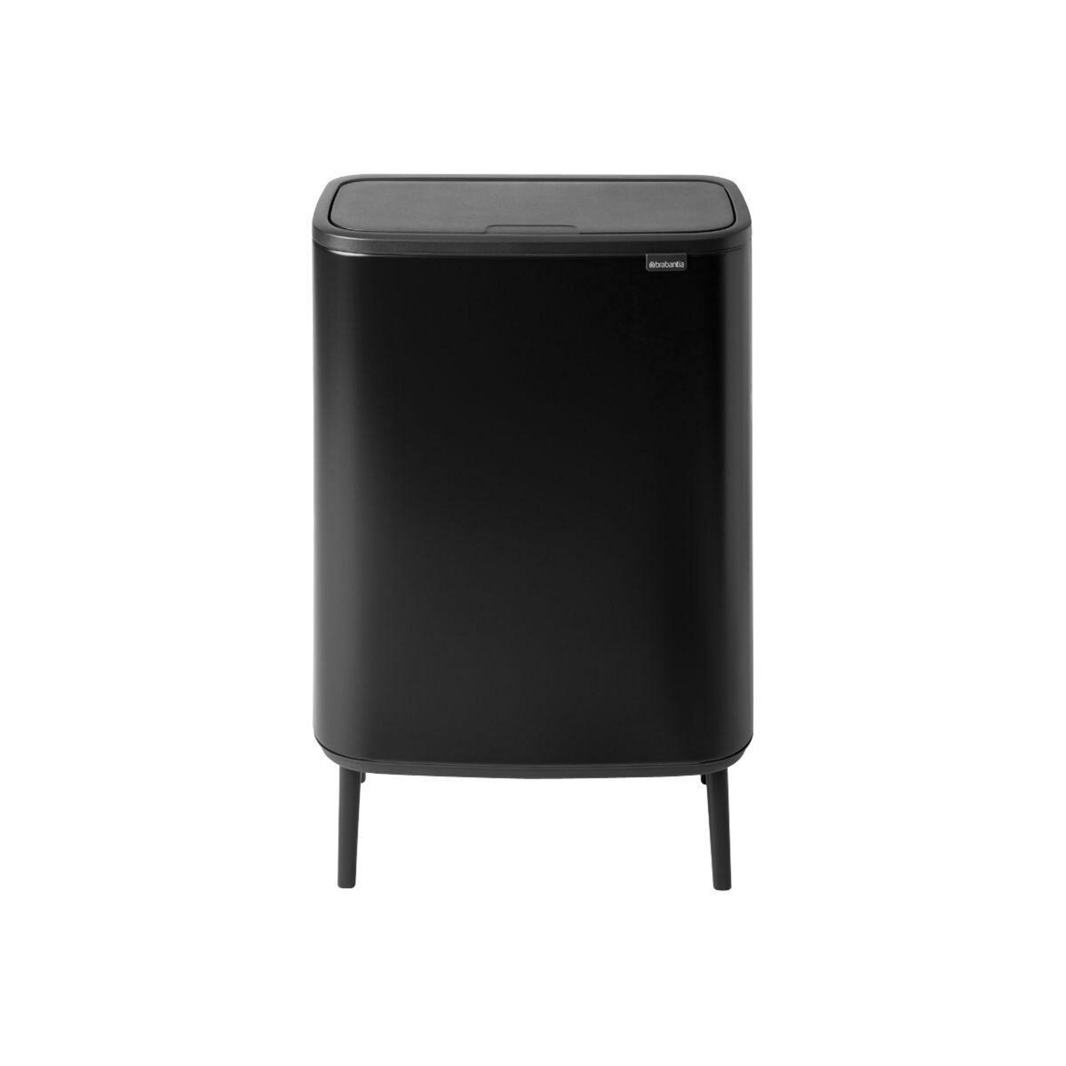 BRABANTIA Poubelle de cuisine tri sélectif Bo Touch Bin Hi 2x30L Matt Black