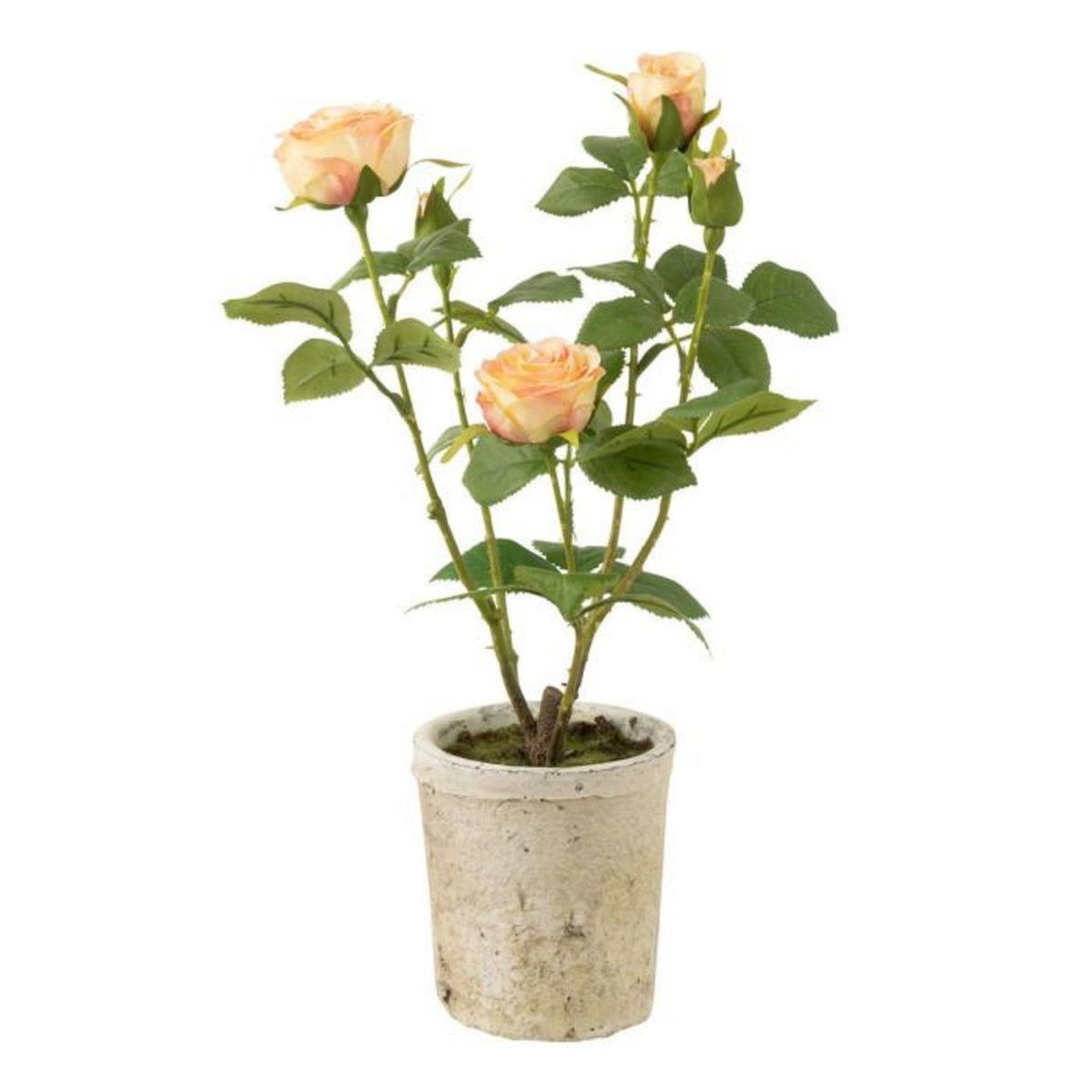 Paris Prix Plante Artificielle en Pot  Rosier  38cm Jaune