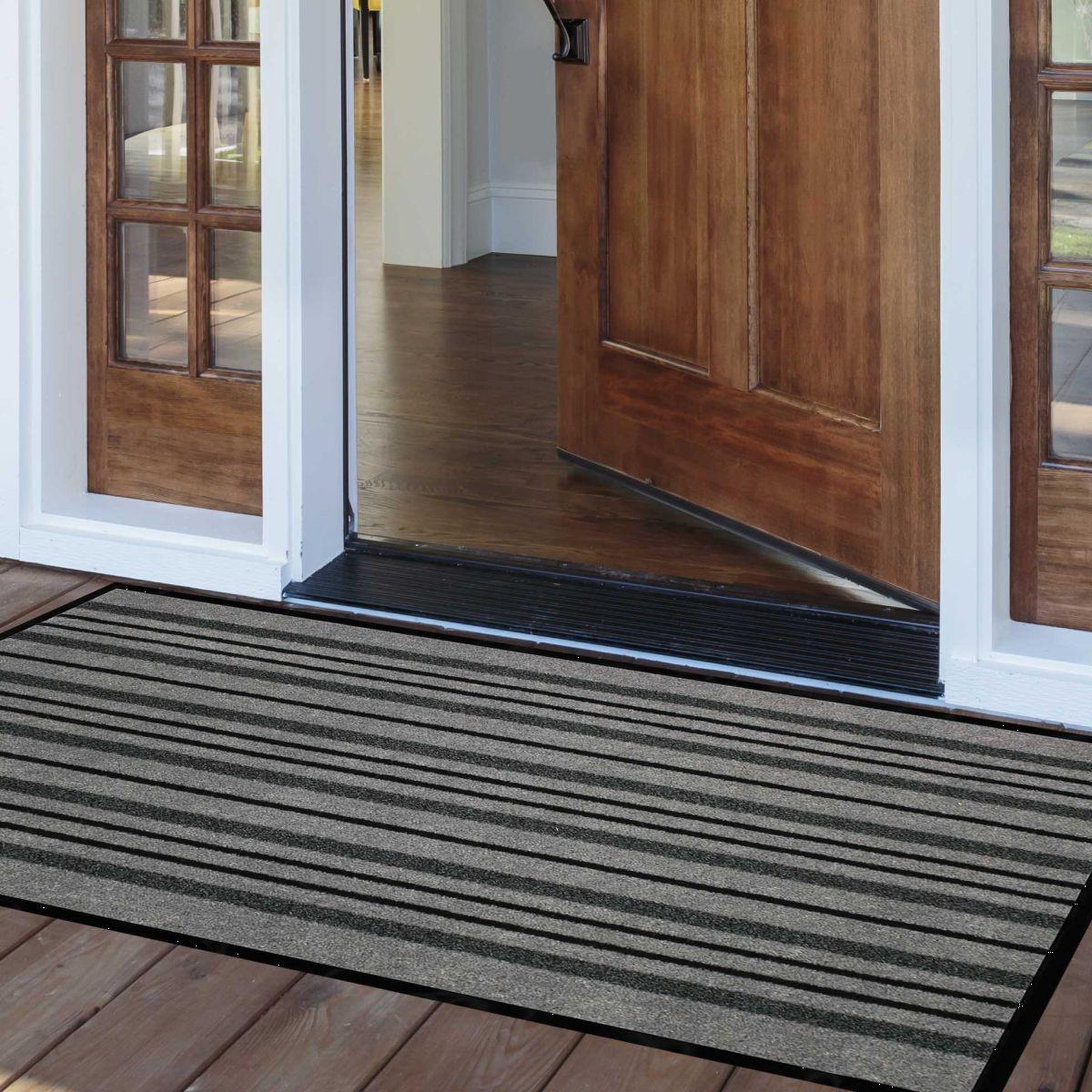 Voir la diapositive 4 : Douceur d'Intérieur Tapis d'Entrée Anti-Poussière  Piano  80x120cm Gris