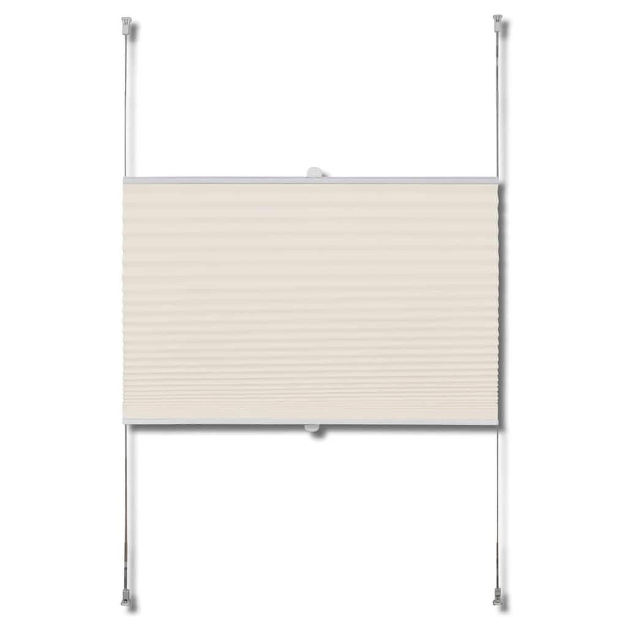 Voir la diapositive 4 : VIDAXL Store plisse 110x100 cm Creme