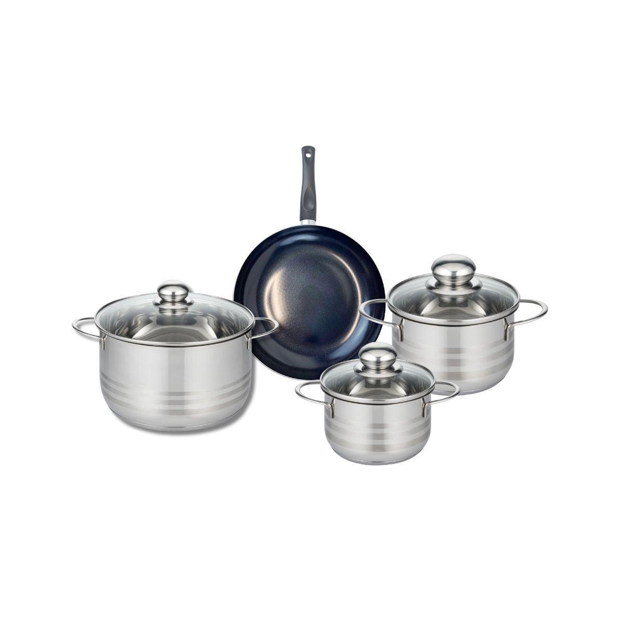 ELO Ensemble de 1 poêle de cuisson 20 cm et 3 faitouts 14, 16 et 20 cm elo prima brillant