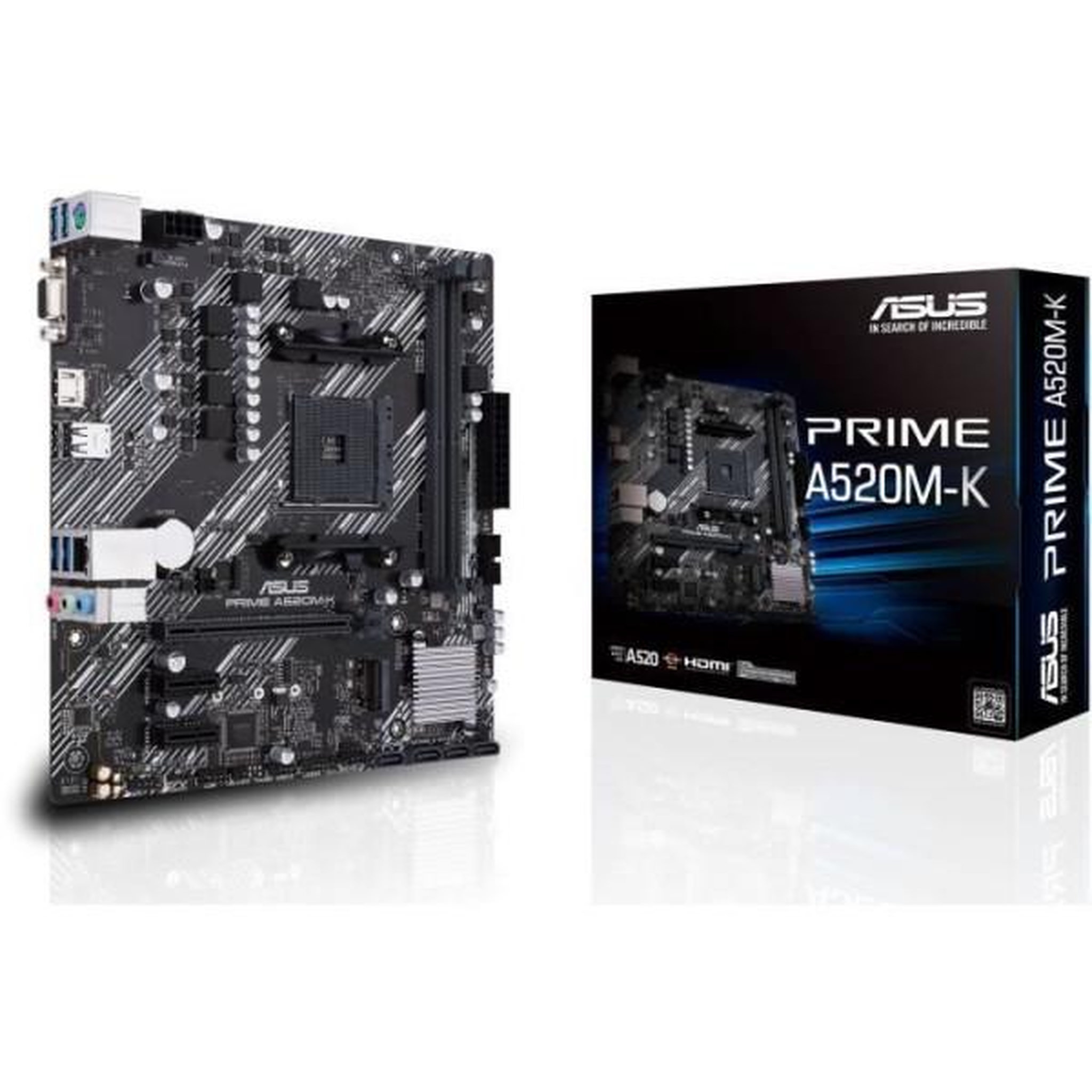 ASUS Carte mere - ASUS - PRIME A520M-K - AMD A520 - Micro ATX - 64 Go RAM