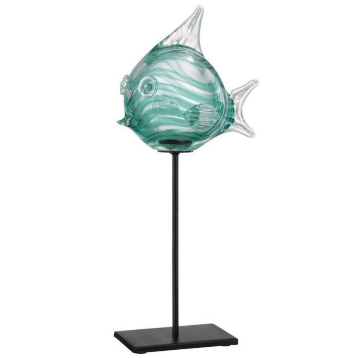Paris Prix Statuette Déco  Poisson sur Pied  37cm Vert