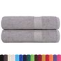 Voir la diapositive 2 : VIDAXL Serviettes de douche 2 pcs gris 70x140 cm 360 g m² 100% coton