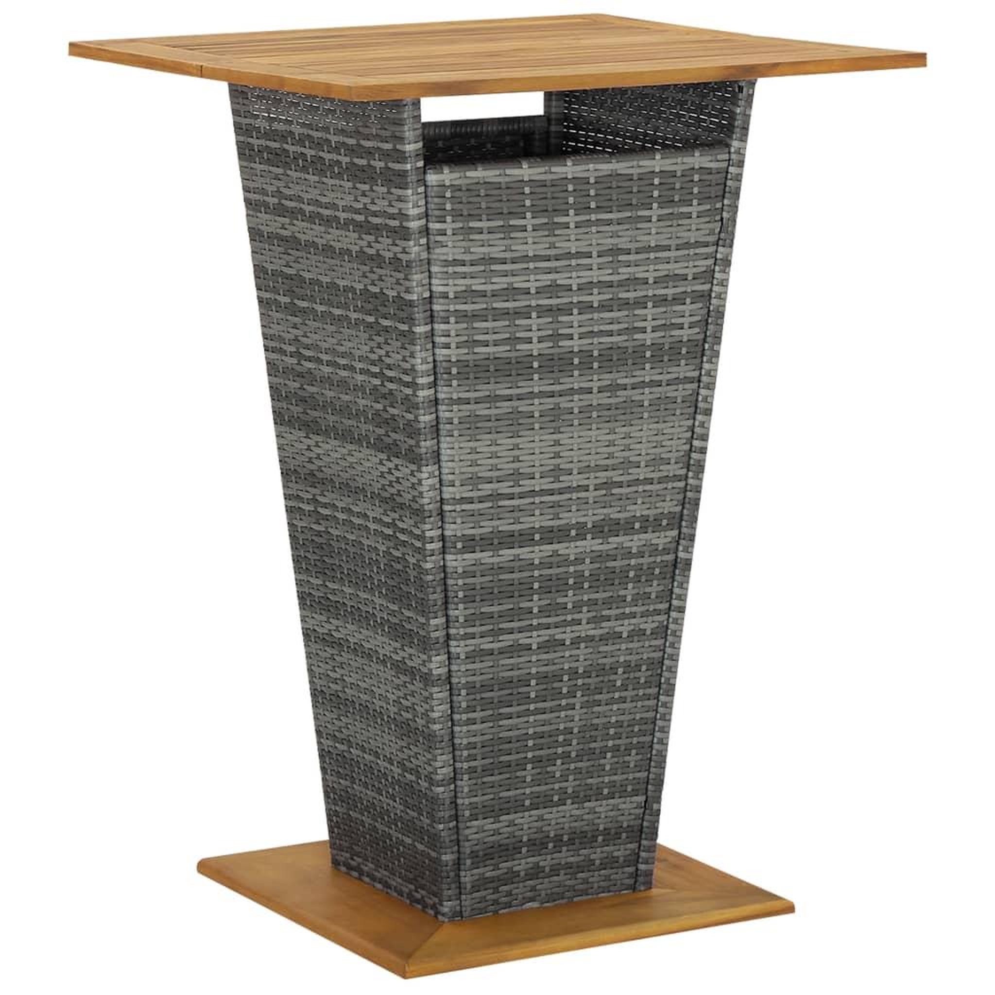 Voir la diapositive 3 : VIDAXL Ensemble de bar de jardin 9 pcs et coussins resine tressee gris