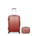 BLUESTAR BLUESTAR - Lot de 2 - Valise weekend et vanity NAPOLI. Coloris disponibles : Vert, Rose, Gris, Bleu, Rouge, Noir