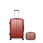 BLUESTAR BLUESTAR - Lot de 2 - Valise weekend et vanity NAPOLI. Coloris disponibles : Rose, Noir, Rouge, Gris, Bleu, Vert