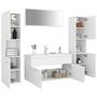 Voir la diapositive 3 : VIDAXL Ensemble de meubles de salle de bain Blanc Bois d'ingenierie