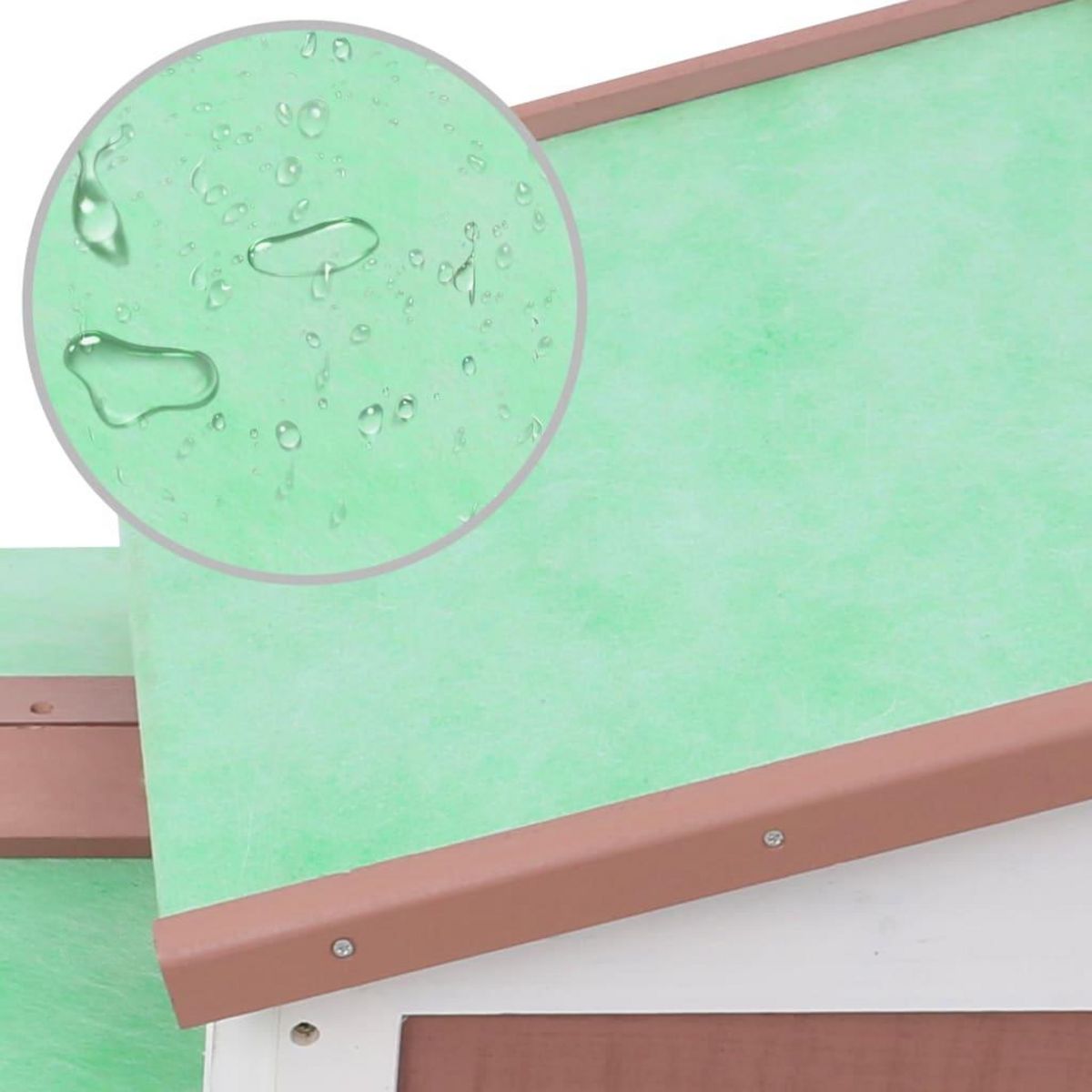 VIDAXL Clapier large d'exterieur Marron et blanc 145x45x84 cm Bois