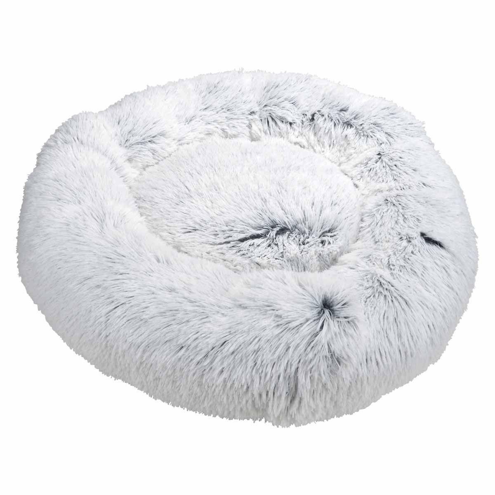 Voir la diapositive 1 : LOVE STORY Panier rond chien & chat  fluffy  95cm blanc chiné
