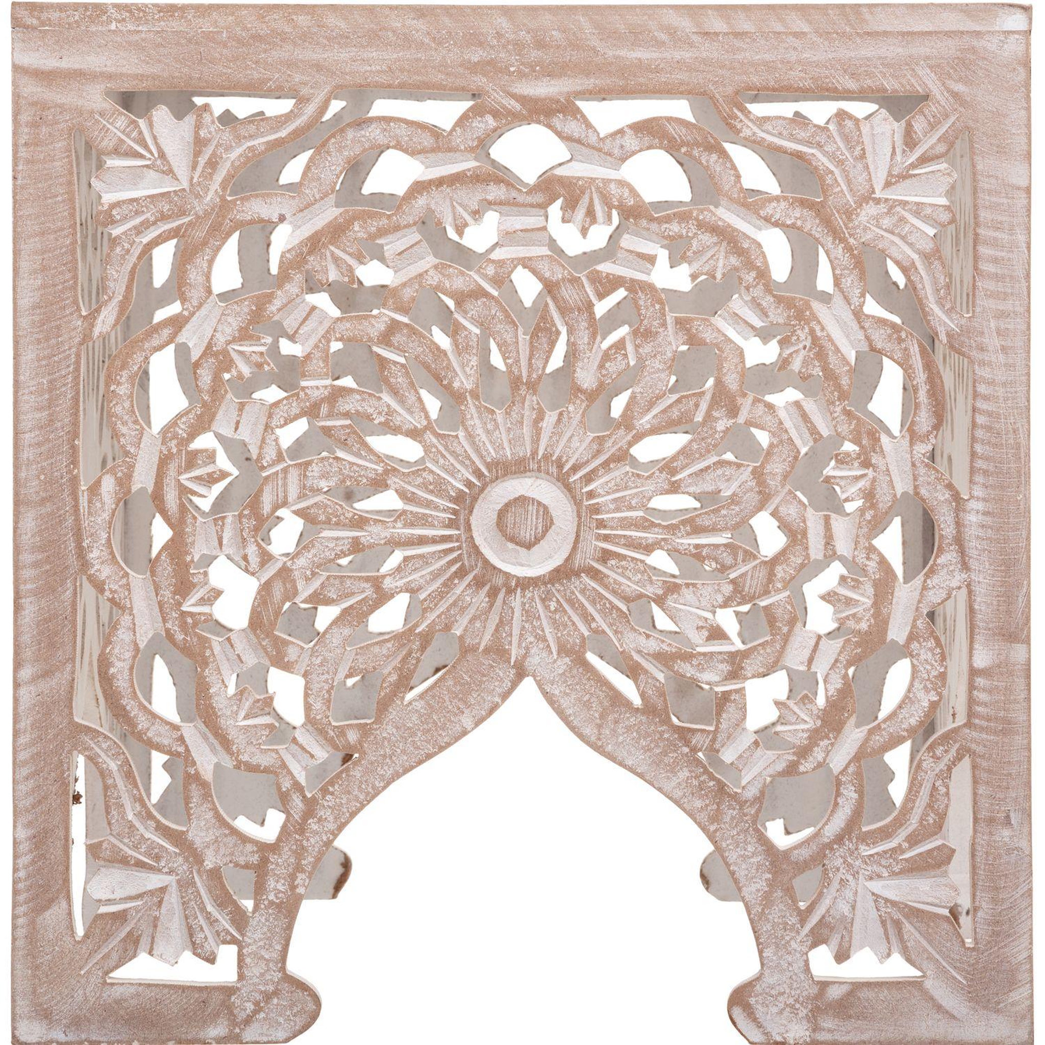Voir la diapositive 2 : ATMOSPHERA 2 Tables d'appoint bois design ethnique Terre - Marron