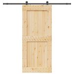 VIDAXL Porte coulissante et kit de quincaillerie 100x210 cm pin massif