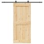 Voir la diapositive 1 : VIDAXL Porte coulissante et kit de quincaillerie 100x210 cm pin massif