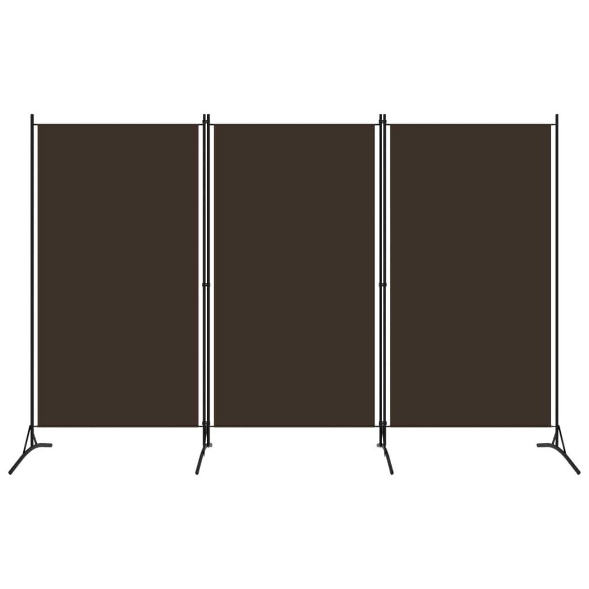 VIDAXL Cloison de separation 3 panneaux Marron 260x180 cm