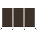 VIDAXL Cloison de separation 3 panneaux Marron 260x180 cm