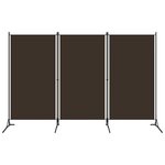 VIDAXL Cloison de separation 3 panneaux Marron 260x180 cm
