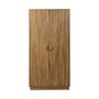 Voir la diapositive 2 : SWEEEK Dressing effet bois de manguier rainuré 2 portes - 90 x 59 x 179.5 cm - Celian