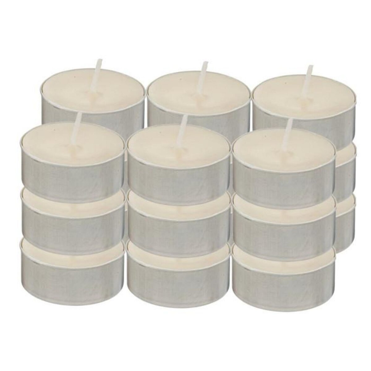 ATMOSPHERA Lot de 18 Bougies Chauffe-Plat  Hugo  3,7cm Ivoire