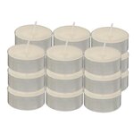 ATMOSPHERA Lot de 18 Bougies Chauffe-Plat  Hugo  3,7cm Ivoire