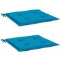 Voir la diapositive 3 : VIDAXL Coussins de chaise jardin lot de 2 bleu 40x40x3 cm tissu oxford