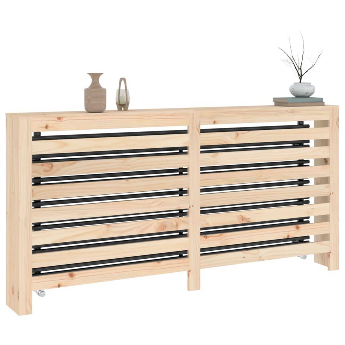 VIDAXL Cache-radiateur 169x19x84 cm Bois massif de pin