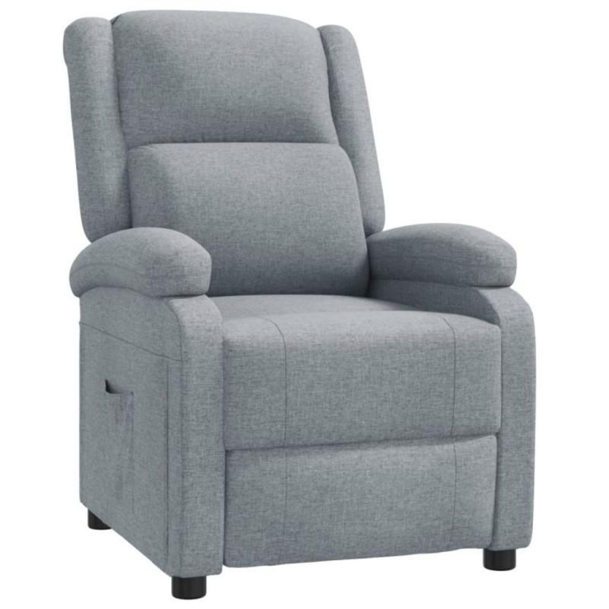 VIDAXL Fauteuil inclinable Gris clair Tissu