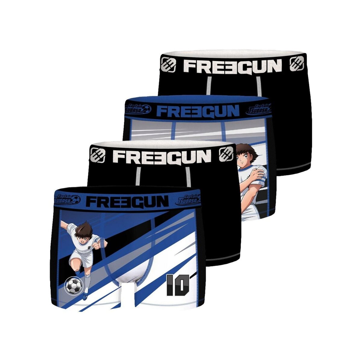 FREEGUN Lot de 4 Boxers homme Captain Tsubasa pas cher Auchan